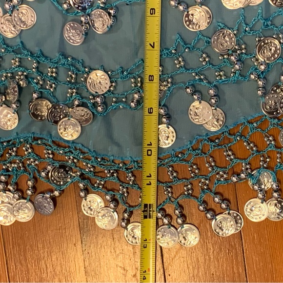 Belly dance jingle hip scarf three rows jingles. - Picture 5 of 6